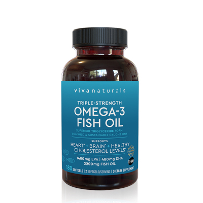 Viva Naturals OMEGA-3 FISH OIL  180softgels 