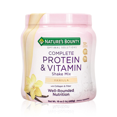 Nature's Bounty Complete Protein & Vitamin Shake Mix  Vanilla Powder  16oz 