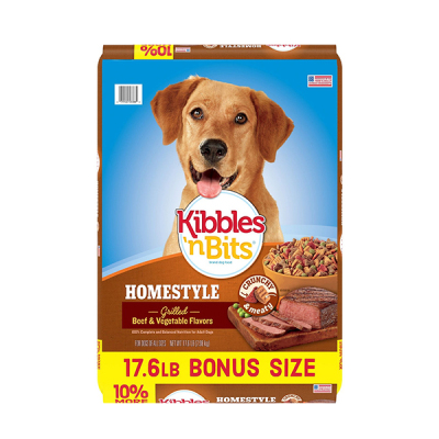 Kibbles 'n Bits Homestyle Grilled Beef & Vegetable Flavors Dry Dog Food 17.6lbs 