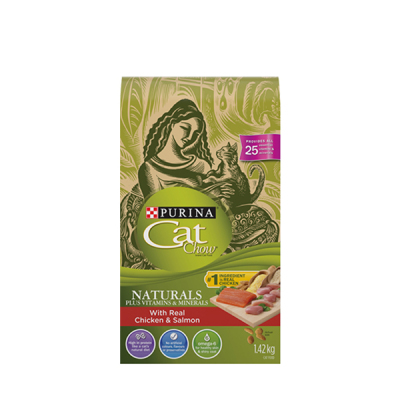 Cat Chow Naturals with Real Chicken & Salmon Dry Cat Food 1.42kg 