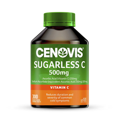 Cenovis Sugarless C 500mg Tablets Orange Flavour Value Pack 300 Pack 