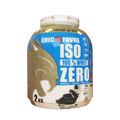 ERIC FAVRE Iso Zero 100% Whey - Protein Isolate For Muscle Development - Cookies & Cream Flavor 2 Kg 