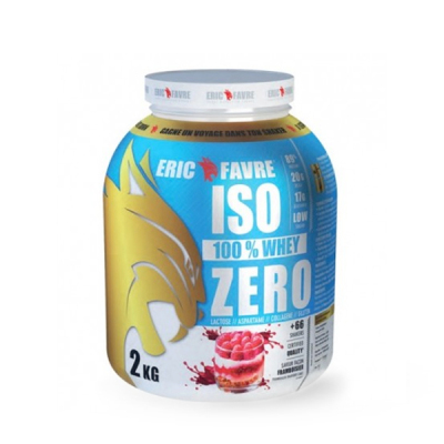 ERIC FAVRE Iso Zero 100% Whey - Protein Isolate For Muscle Development - Raspberry Flavor  2Kg 