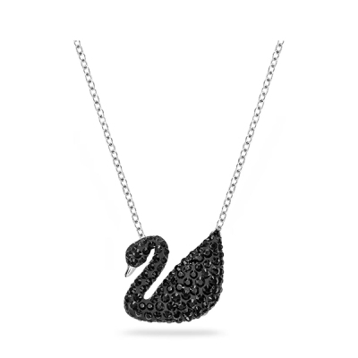 Swarovski Iconic Swan Pendant, Swan, Black 5347329 