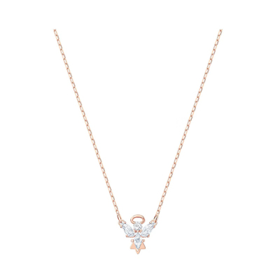 Swarovski Magic Necklace, Angel, White, Rose-Gold-Tone Plated 5498966 