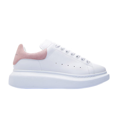 Alexander McQueen AMQ Women's White/ Pink Calfskin Sneaker 553770 WHGP7 9182 