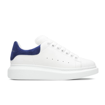 Alexander McQueen AMQ Female White/Paris Blue Cowhide Sneaker 553770 WHGP7 9086 