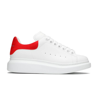 Alexander McQueen AMQ Female White/ Red Cowhide Casual Sneaker 553770 WHGP7 9676 