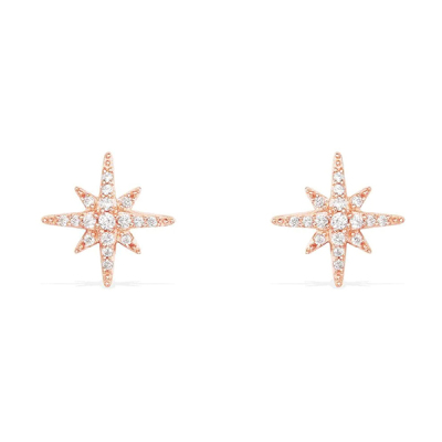 APM MONACO New Pure Silver Hexagram Stud Earrings Gold RE8419OX 