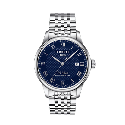 TISSOT Swiss-made Le Locle Series: Blue Tray Steel Bracelet Mechanical Male Watch T006.407.11.043.00