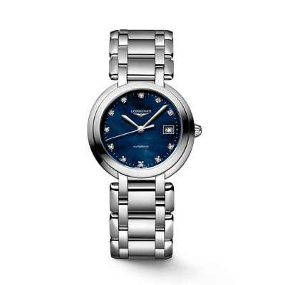 Longines Prima Luna Series: Elegant FashionPearl Plate with Diamond Mechanical Female Watch L8.113.4.98.6 