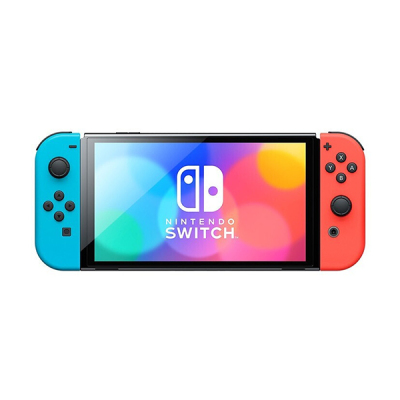 Nintendo 任天堂 Switch 日版港版游戏机续航加强版ns体感掌机便携家用新款OLED主机 OLED日版红蓝64GB 